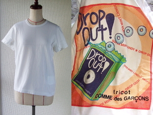 ★コムデギャルソン★tricotトリコTシャツDROP OUT!　comme des garcons 2002アーカイブ ビンテージ半袖カットソーpopレディース