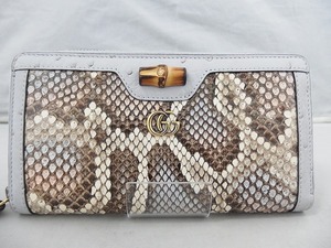 グッチ GUCCI レディース ダイアナ パイソン コンチネンタルウォレット/財布 658634 EYXBK 9539