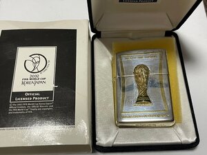 2001年 サッカー　ワールドカップ2002　トロフィー　メタル　zippo　未使用