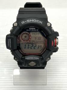 〈時計〉CASIO カシオ　G-SHOCK GW-9400J　アナログ　メンズ　　電波ソーラー　ブラック系　腕時計【中古/現状品】004912-④