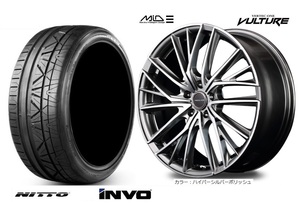 新品4本SET MID ヴァルチャー 8.0J+45 5H-114.3 ニットー INVO 225/45R19インチ MAZDA6 アテンザ アテンザワゴン BN系 レガシィB4