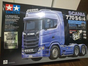 【新品】 タミヤ 1/14 RC スカニア 770 S 6×4 フルオペレーション シルバー塗装済 未組立セット SCANIA トレーラー フルオペ