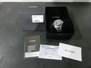 T【X5-48】【60サイズ】▲CITIZEN シチズン/エコドライブ 電波ソーラー PROMASTER H100-S074304 メンズ 腕時計/撮影時動作OK