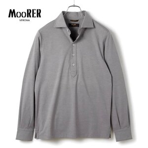 MOORER(ムーレー) / シルケットコットンポリエステルジャージー長袖ポロシャツ(LUKE-4X) [mor2450241-48]