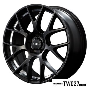 TPMS対応 テスラ モデル3 RWD ロングレンジAWD専用 MTW TW027 8.0J 18in IS33 PCD114.3 新品4本 セミグロスアンダーカット