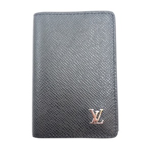 ルイ・ヴィトン LOUIS VUITTON オーガナイザー ドゥ ポッシュ M30283 ブラック タイガ カードケース メンズ 中古