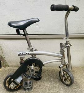 RUNTマイクロミニ自転車/前後サスペンション付/ノンパンクタイヤ /カワイイ 自転車/ミニサイクル/ガレージ　オブジェ/折り畳み自転車