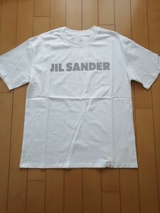 ☆新品未使用★ジル・サンダー JIL SANDER フロントロゴ　リフレクターロゴ　 半袖Tシャツ White　白　size L