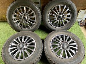 美品　195/65R15 91Q BRIDGESTONE BLIZZAK VRX スタッドレス バリ山4本セット　SIBILLA 15x6J ET 53 PCD 114.3 5H ノアヴォクシー等