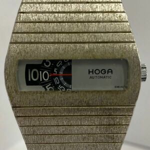 H049-CH2-259◎希少 HOGA ホガ AUTOMATIC オートマチック DIRECTIME メンズ 腕時計 自動巻 AT ベルト一体型 ※稼働