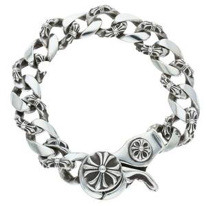 クロムハーツ Chrome Hearts FNCY CHN LNK/ファンシーリンククリップ サイズ:15LINK シルバーブレスレット 中古 OS06