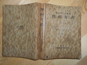 即決『1950　昭和25年理科年表』天体観測、天文宇宙、科学、気象、地学、化学、地震、物理　東京天文台　Astronomy, Star map, Science