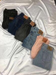 ［TH9650］おまとめ　６点　 ジーンズ デニム リーバイス カルバンクライン ラングラー サイズ29 30 32 33 Calvin Klein　levis wrangler