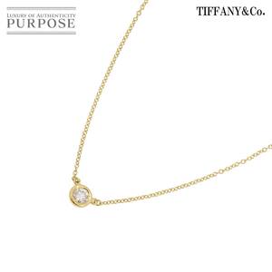 ティファニー TIFFANY&CO. バイザヤード ダイヤ 0.26ct G/VS1/3EX ネックレス 40cm K18 YG 750 By The Yard Necklace【鑑定書】 90221824