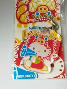 キティ ハローキティ ストラップ ご当地 限定　hellokitty sanrio　沖縄　アクリル　値付け　2013 シーサー　メガホン　peace