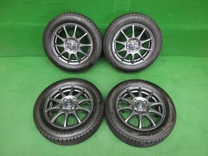 美品★WEDS VELVA CHARGE 14インチ アルミ 14×4.5J +45 2022年製★9分山★BLIZZAK VRX2 ブリザック 155/65R14 4本[N-BOX/タント/エブリィ]