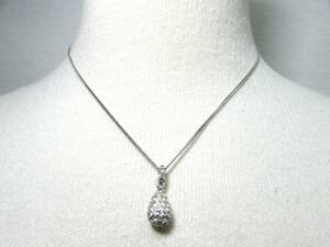 SWAROVSKI スワロフスキー ティアドロップ ネックレス ペンダント ブランド アクセサリー シルバーカラー 服飾小物 ファッション小物 A3