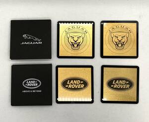 ジャガー　JAGUAR ランドローバー　LAND ROVER コースター　非売品　ノベルティ　金箔　金沢　箔一　HAKUICHI 開封済み