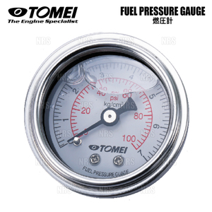 TOMEI 東名パワード FUEL PRESSURE GAUGE フューエルプレッシャーゲージ (燃圧計) 0～7kg/cm2 0～100psi (185112