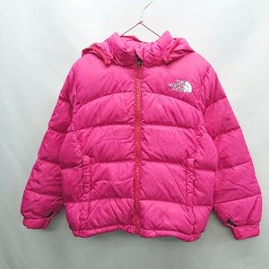 ◇ THE NORTH FACE キッズサイズ 長袖 ダウンジャケット サイズ120 ピンク レディース E