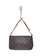 LOUIS VUITTON 1)ポシェット・アクセソワール_モノグラム・キャンバス_BRW PVC ブラウン 総柄