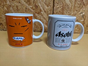 入手困難　2個セット　Asobi　やっちゃん!　ジンギ　SHABU UTTARY パロディ　マグカップ　パロディー　希少品　希少