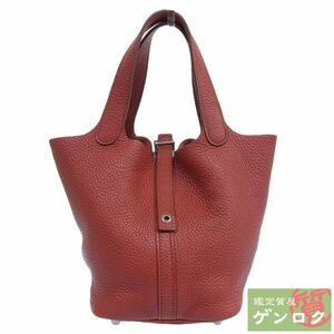 【中古】HERMES エルメス ピコタンPM ハンドバッグ レッド トゴ □Q刻印(2013年) レディース【質屋】【代引き手数料無料】