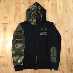 ★XL★ Undefeated × BAPE シャーク パーカー shark full zip hoodie a bathing ape エイプ ベイプ アンディフィーテッド 迷彩 wmi85