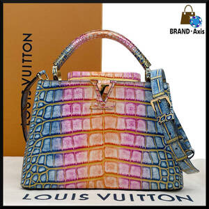 ★【新品未使用!!/VIP限定】ルイヴィトン Louis Vuitton クロコダイル アリゲーター レインボー カプシーヌBB 2way ハンドバッグ★