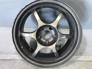 ブラックレーシング風(W6G058)17x7.5JJ アルミホイール オフセット20 5穴 PCD114.3 ハブ73