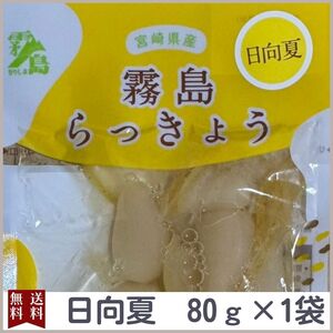 霧島らっきょう 80g 1袋 国産 九州 宮崎県 都城産 霧島 日向夏味 らっきょう 漬物 漬け物　