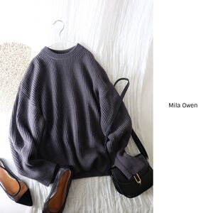 ミラオーウェン Mila Owen☆ボリュームスリーブニットプルオーバー 0サイズ☆A-O 5854