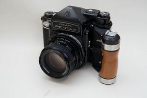 PENTAX 67 6×7 ttl smc 105mm f2.4 木製グリップ ペンタックス ミラーアップ付