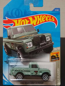 HOT WHeeLs LAND ROVER SERIES Ⅲ PICKUP 緑 マッド ランドローバー ミニカー Dmitriy Shakhmatov（DIMA）オフロード 4×４ ホットウィール