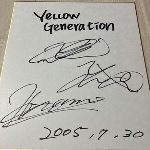 【コレクター放出品】YeLLOW Generation 直筆サイン 女性3人組ボーカルユニット サイン色紙 240×270 2005