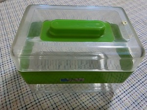 ●レア品●昭和レトロ クリアケース ひまわり印 日本プラスチック協会　蓋つき　時代物　アンティーク　古道具