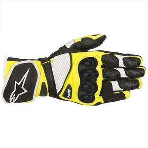 ★alpinestars (アルパインスターズ) SP-1 V2 LEATHER GLOVE BLACK WHITE YELLOW FLUO/S