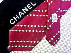 ♪36145C♪良品【パール チェーン 柄】シャネル【CHANEL】ネクタイ