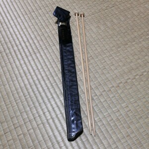 編み棒　玉付き2本針　12ミリ　竹