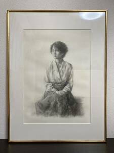 【特別出品】木原和敏 デッサン 直筆サイン 真筆 美人画 リアリズム 写実 絵画 人物画