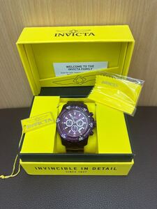 ◎【稼働品】INVICTA インビクタ PRO DIVER プロダイバー no.40903 メンズ 腕時計 クロノグラフ デイト パープル ケース付属 クォーツ