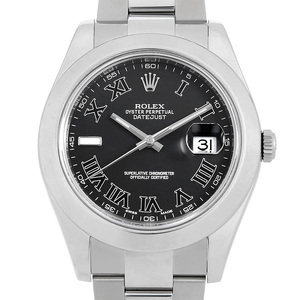 ロレックス デイトジャストII 116300 ブラック ローマ ランダム番 中古 メンズ 腕時計