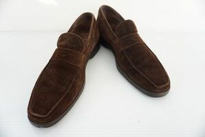 Paraboot AIDA/JAVA 093348 パラブーツ メンズ スエードシューズ コインローファー 茶系 サイズ:5【889732】