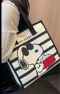 スヌーピー トートバッグ 大きめ キャンバス SNOOPY ポータブルショルダーバック バッグ