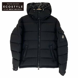 国内正規/22年製 MONCLER モンクレール MONTGENEVREモンジュネーブル ウール フード付ダウン ジャケット 0 ブラック メンズ