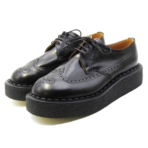 未使用 COMME des GARCONS HOMME PLUS x GEORGE COX x J.MOORE ジョージコックス UK10 ブローグシューズ Brogue Shoes 黒 牛革 10007371