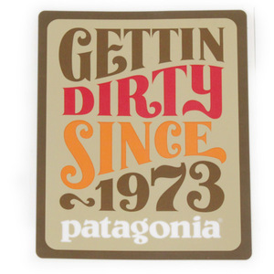 廃番 パタゴニア ステッカー ゲッティンダーティ 大 PATAGONIA GETTIN DIRTY 1973 ジェフ カンハム JEFF シール ギア デコ カスタム 新品