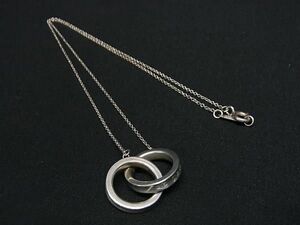 1円 ■美品■ TIFFANY＆Co ティファニー 1837 インターロッキングサークル SV925 ネックレス ペンダント アクセサリー シルバー系 FA9048