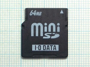 ★I・O DATA miniSDメモリーカード ６４ＭＢ 中古★送料８５円・１８５円