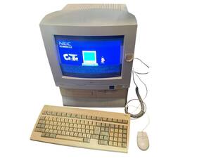 【送料無料】動作品 レア NEC PC-9821CB model2 画面表示通電確認済 CRTモニタ一体型デスクトップパソコン 98Multi Canbe キャンビー